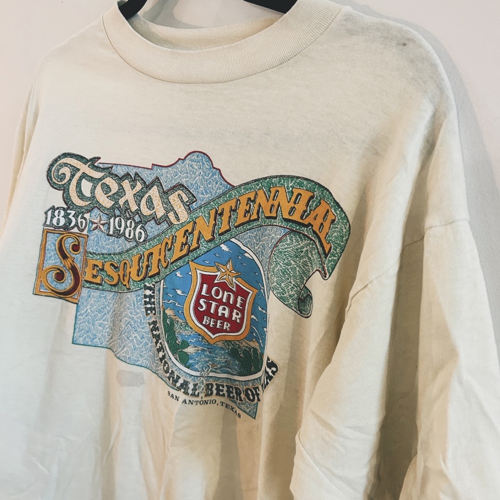 Vintage Texas Sesquicentennial Graphic Tee - Cream - Picture 3 of 3